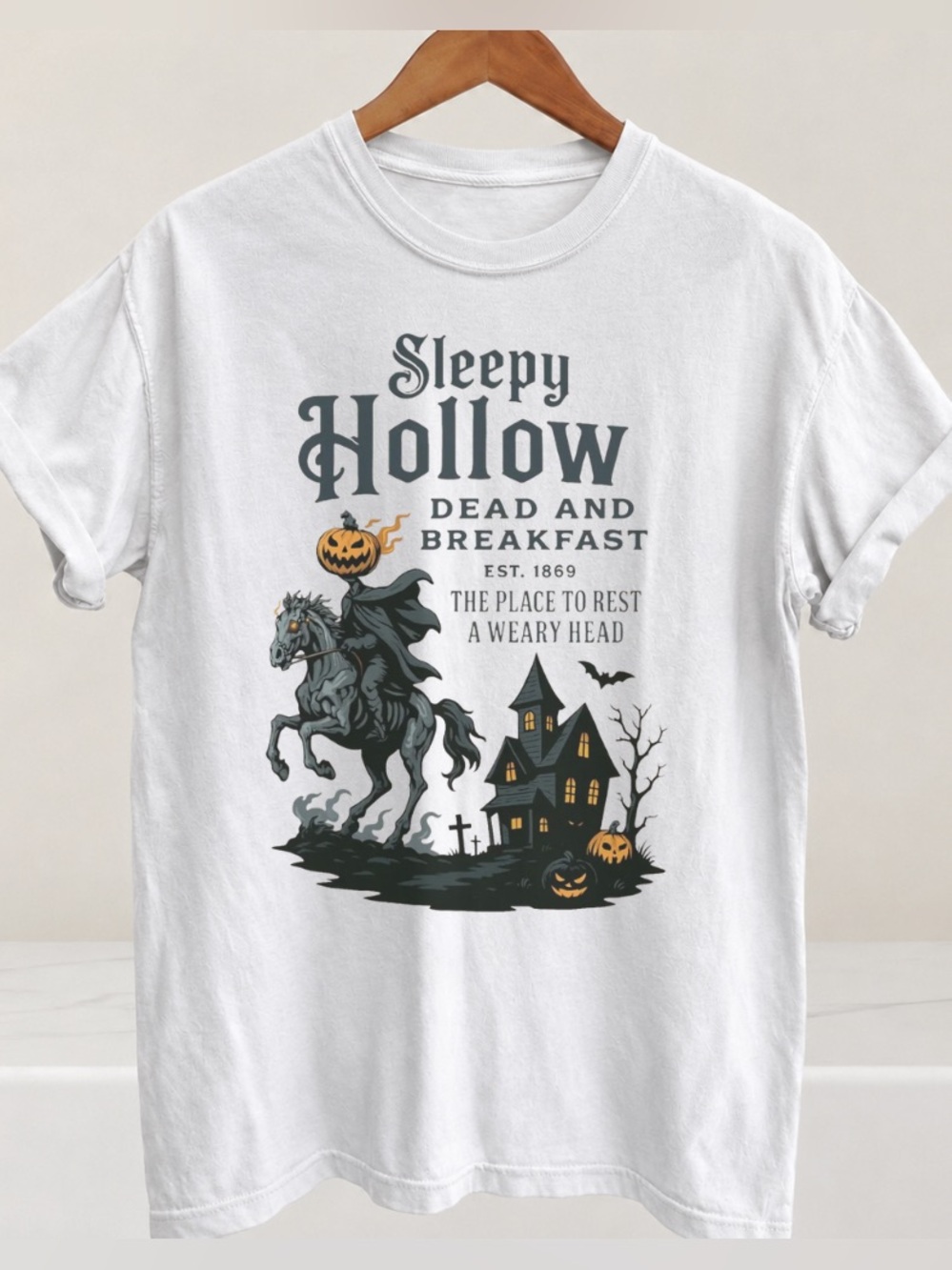Halloween Sleepy Hollow T-shirt Headless Horseman Spooky Season Tee